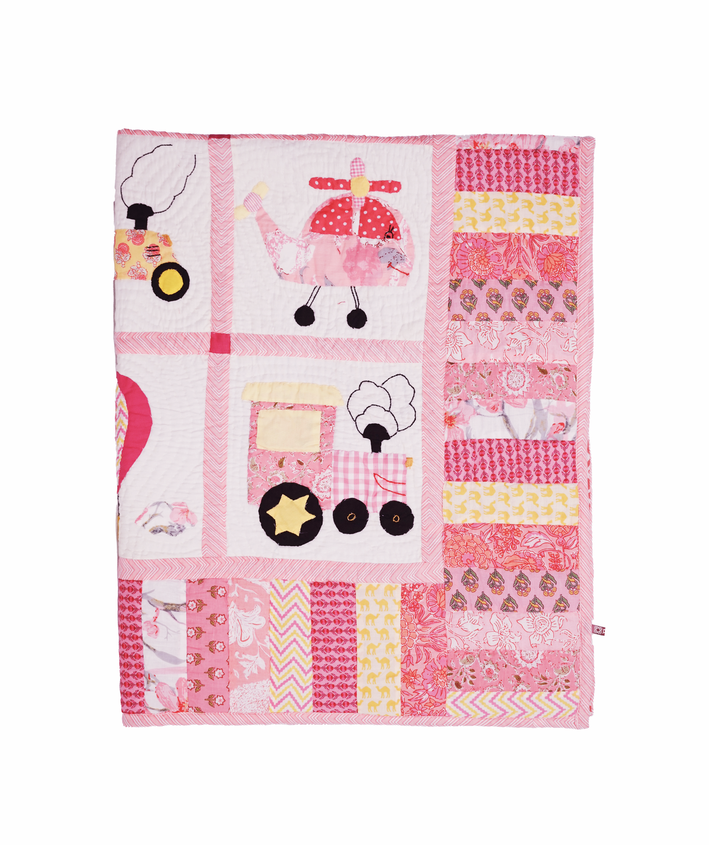 Pink Going Places Baby Quilt 🚀