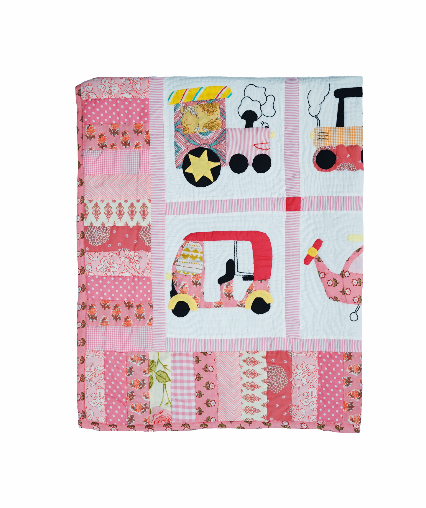 Going Places Pink Baby Quilt 🚀