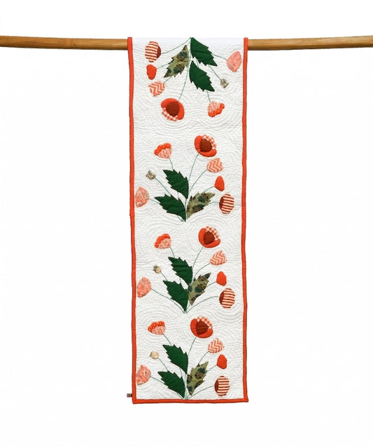 Poppy Flower Table Runner