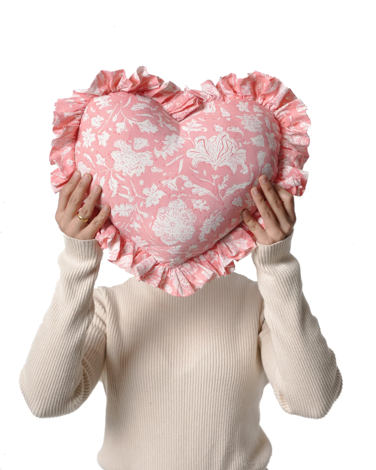 Peach Heart Pillow