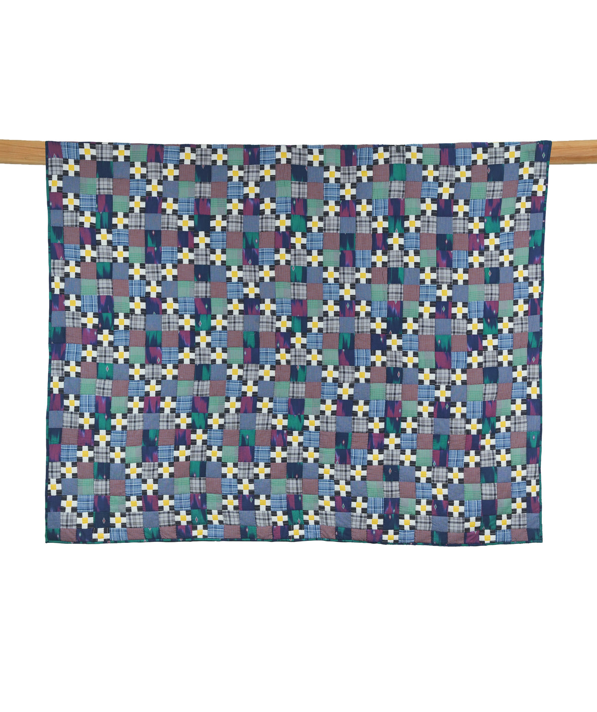'Chain of Daisy' Patchwork King Size Quilt Set
