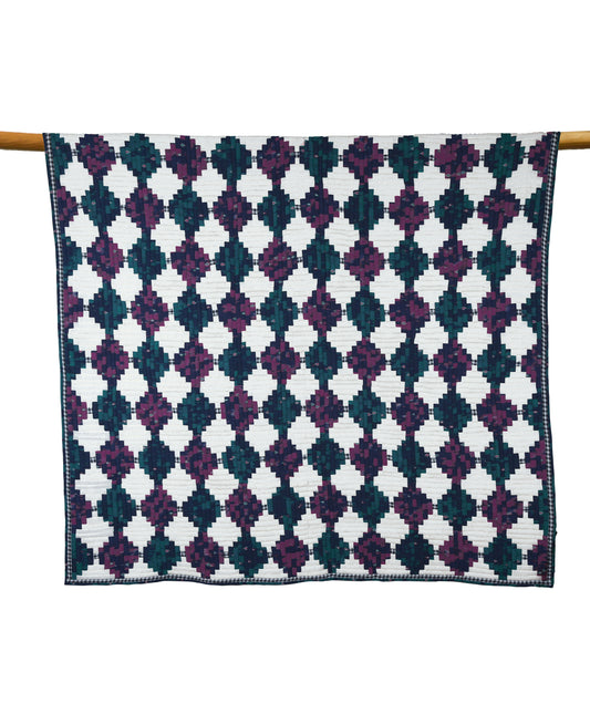 'Echoes of Ikat' Patchwork King Size Quilt