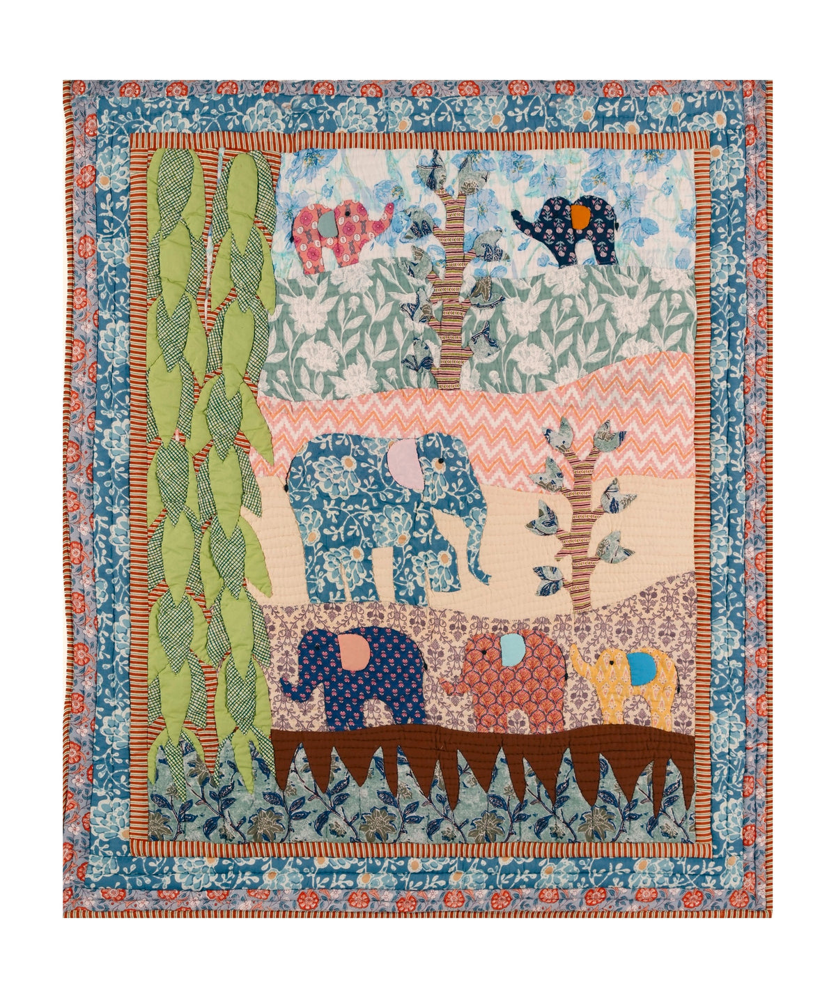 Elephant Safari Baby Quilt