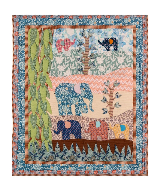 Elephant Safari Baby Quilt