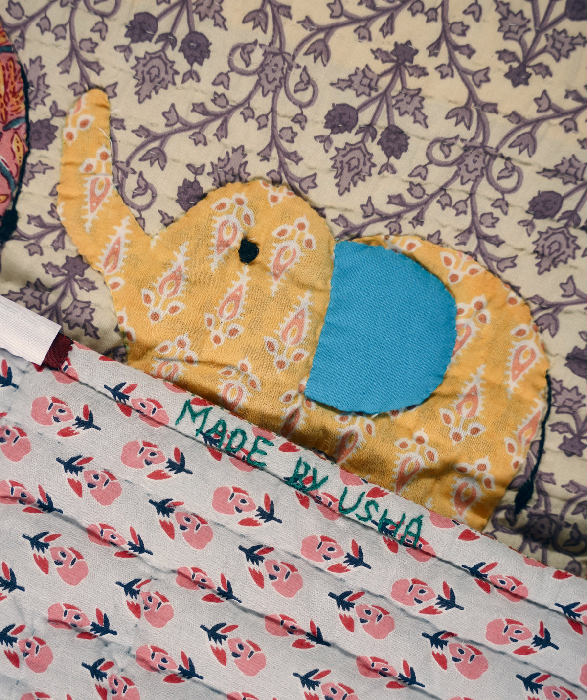 Elephant Safari Baby Quilt