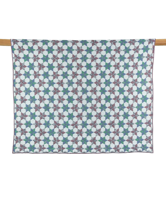'Queen Bee, In Checks' Patchwork King Size Quilt